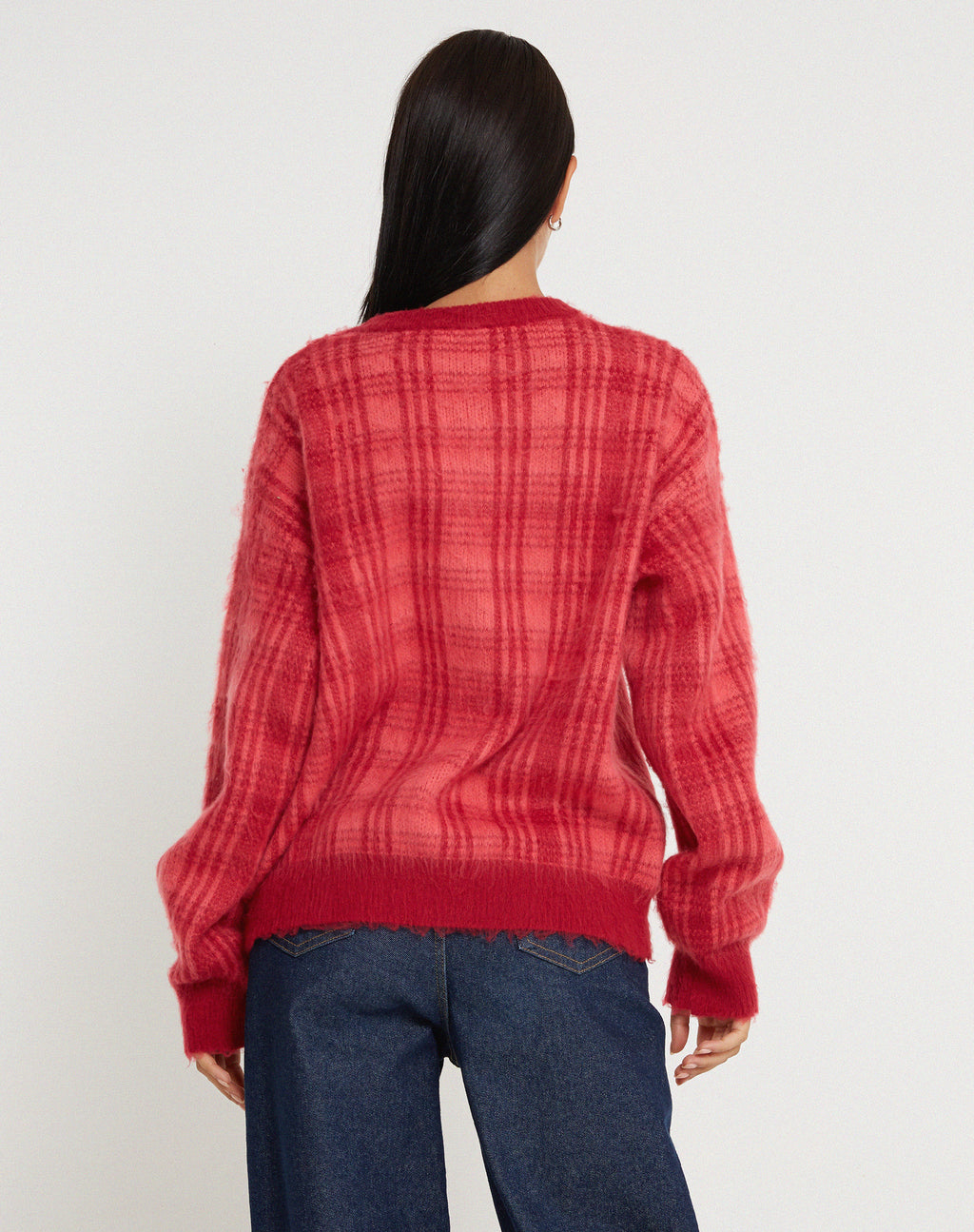 Mihail Knitted Jumper in Red and Pink
