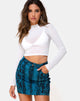 Image of Mini Broomy Skirt in Snake Blue