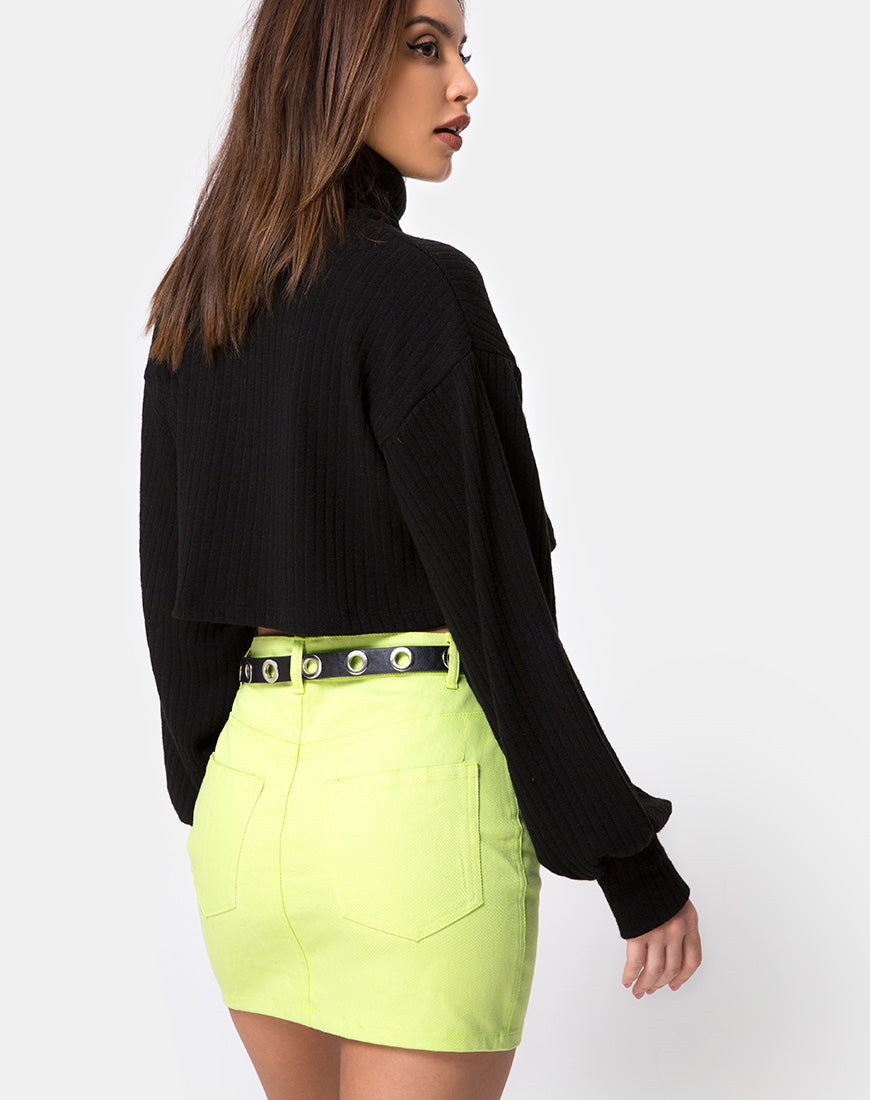 Image of Mini Broomy Skirt in Lime