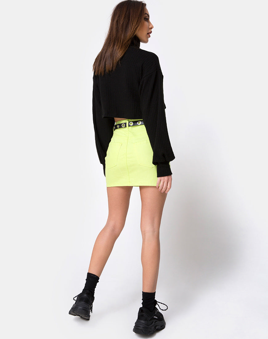 Image of Mini Broomy Skirt in Lime