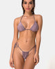 Image of Mone Bikini Top in Gunmetal Glitter
