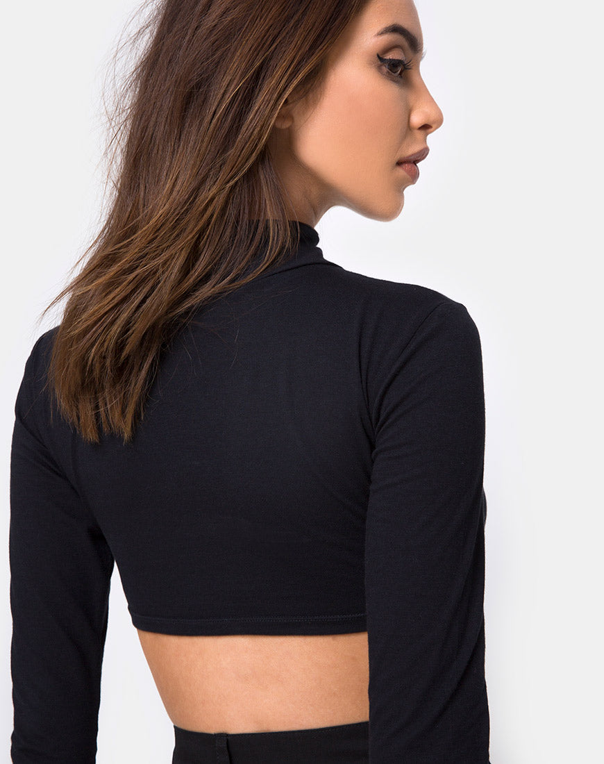 Image of Monec Crop Top in Black Buckle
