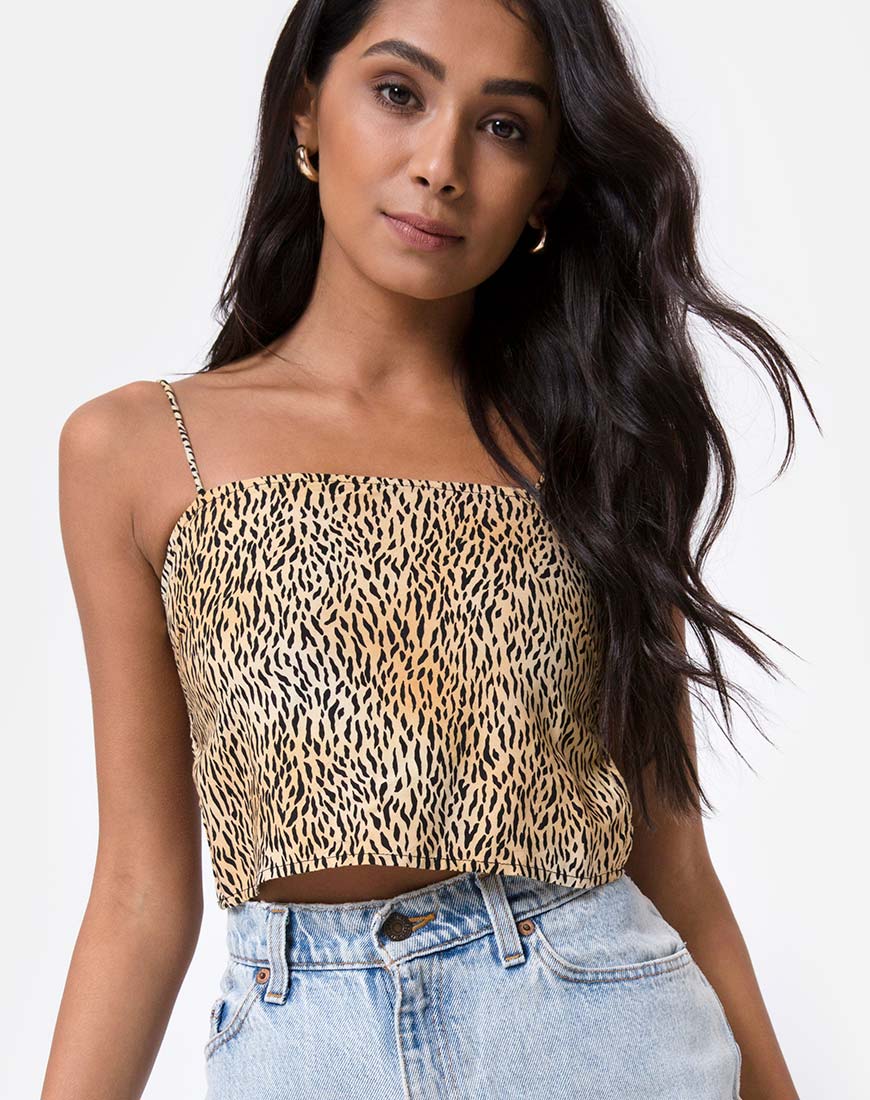 Image of Mosley Crop Top in Mini Tiger Brown