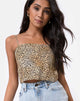 Image of Mosley Crop Top in Mini Tiger Brown