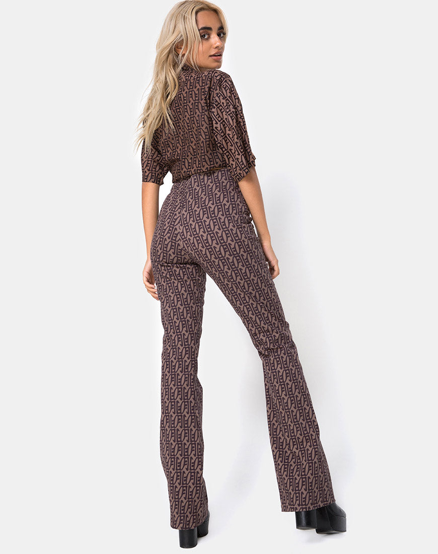 Image of Zolia Highwaisted Trousers in Chinese Moon