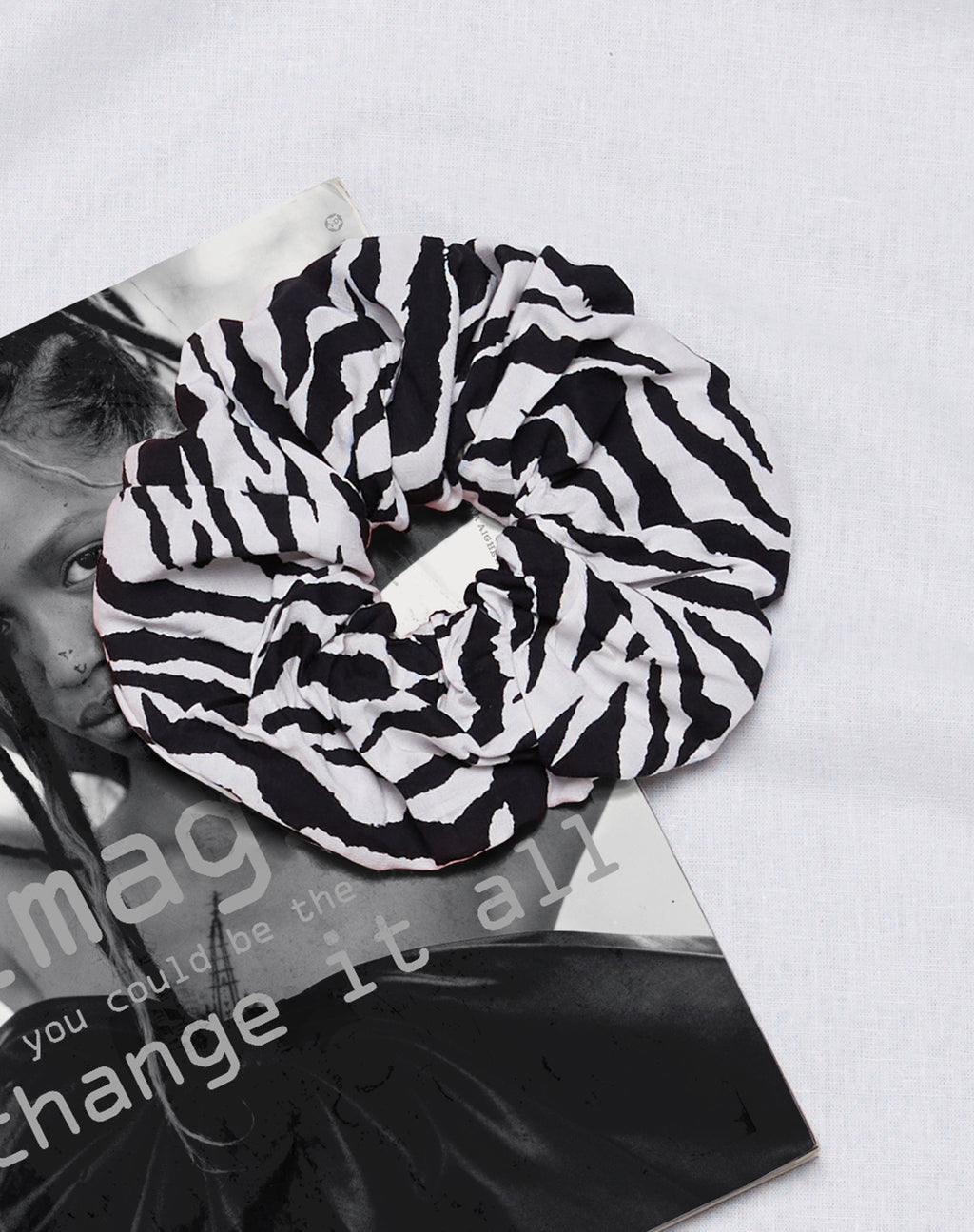 XL Scrunchie in 90's Zebra