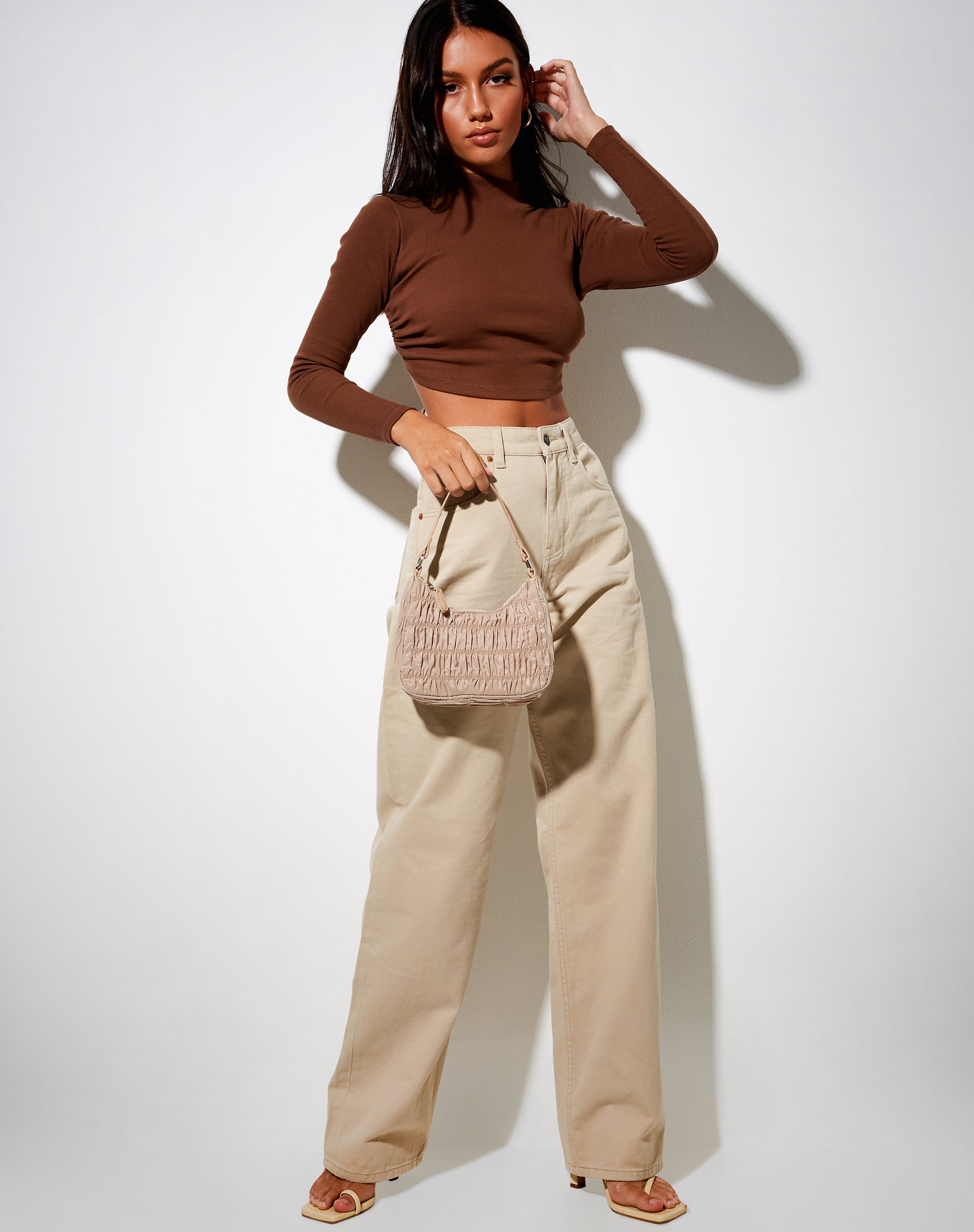 Image of LJ Shoulder Bag in Beige