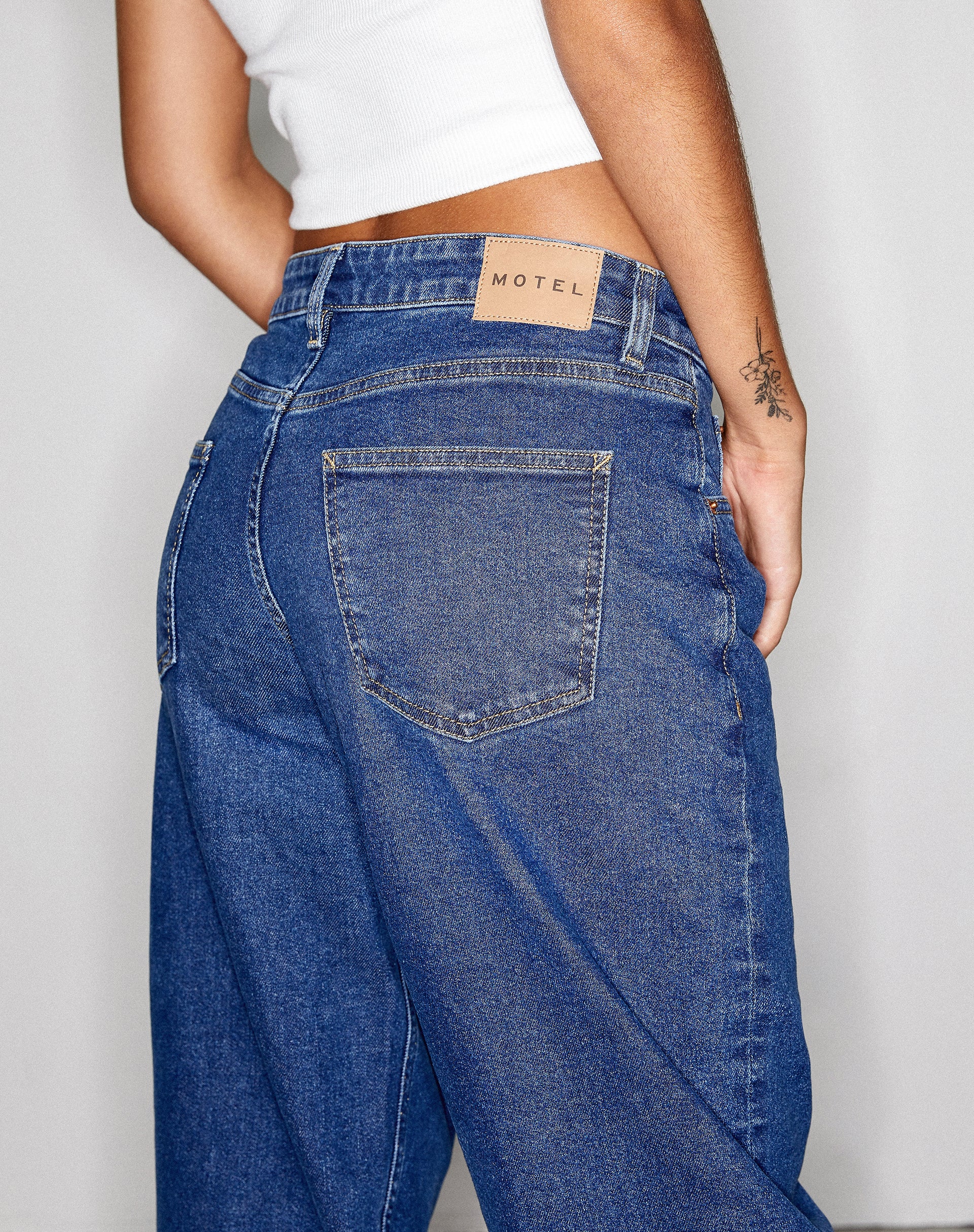 image of Low Rise Parallel Jeans in 90's Blue