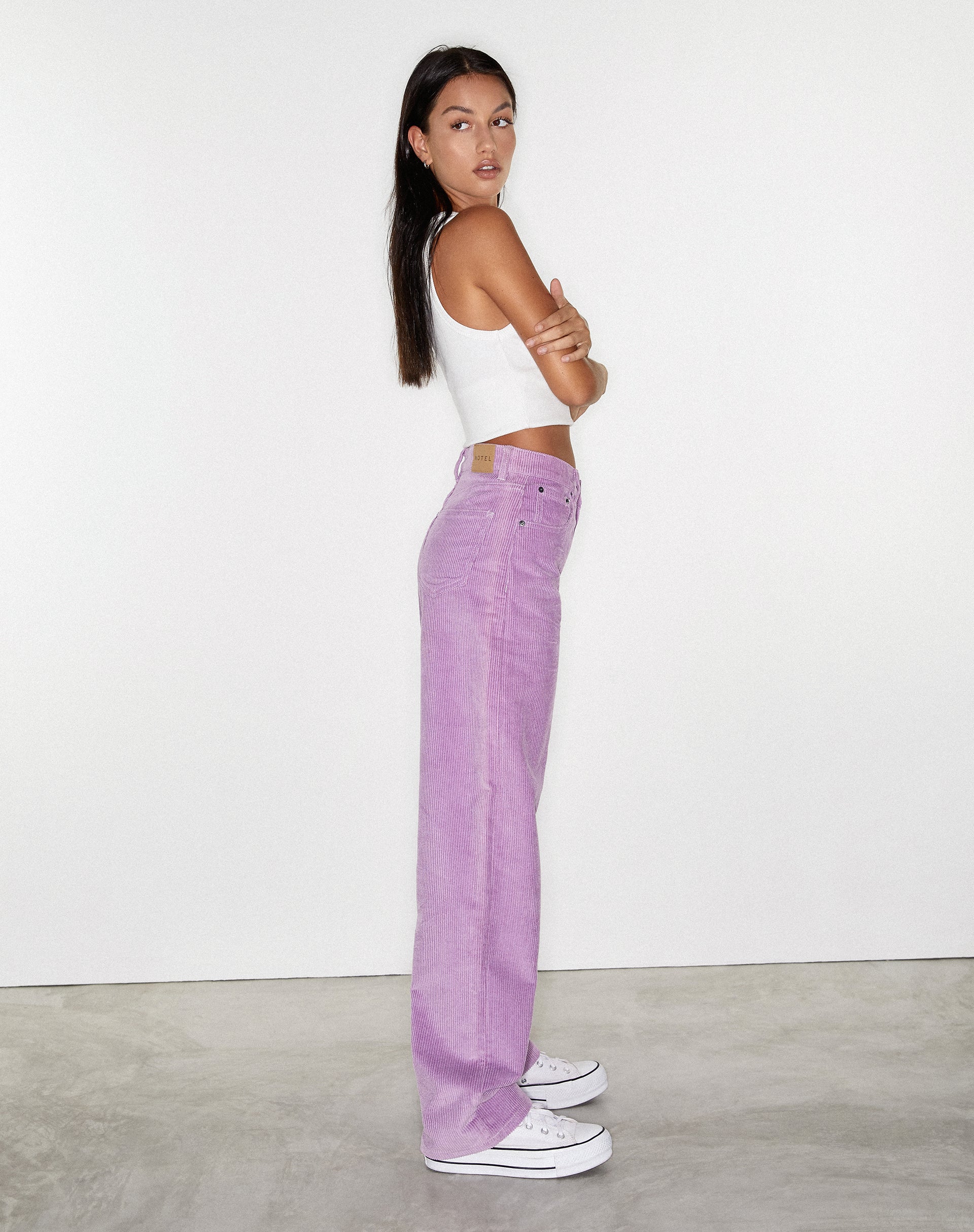 Image of Parallel Trouser in Cord Lilac