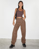 Image of Seam Parallel Jeans in Rich Brown