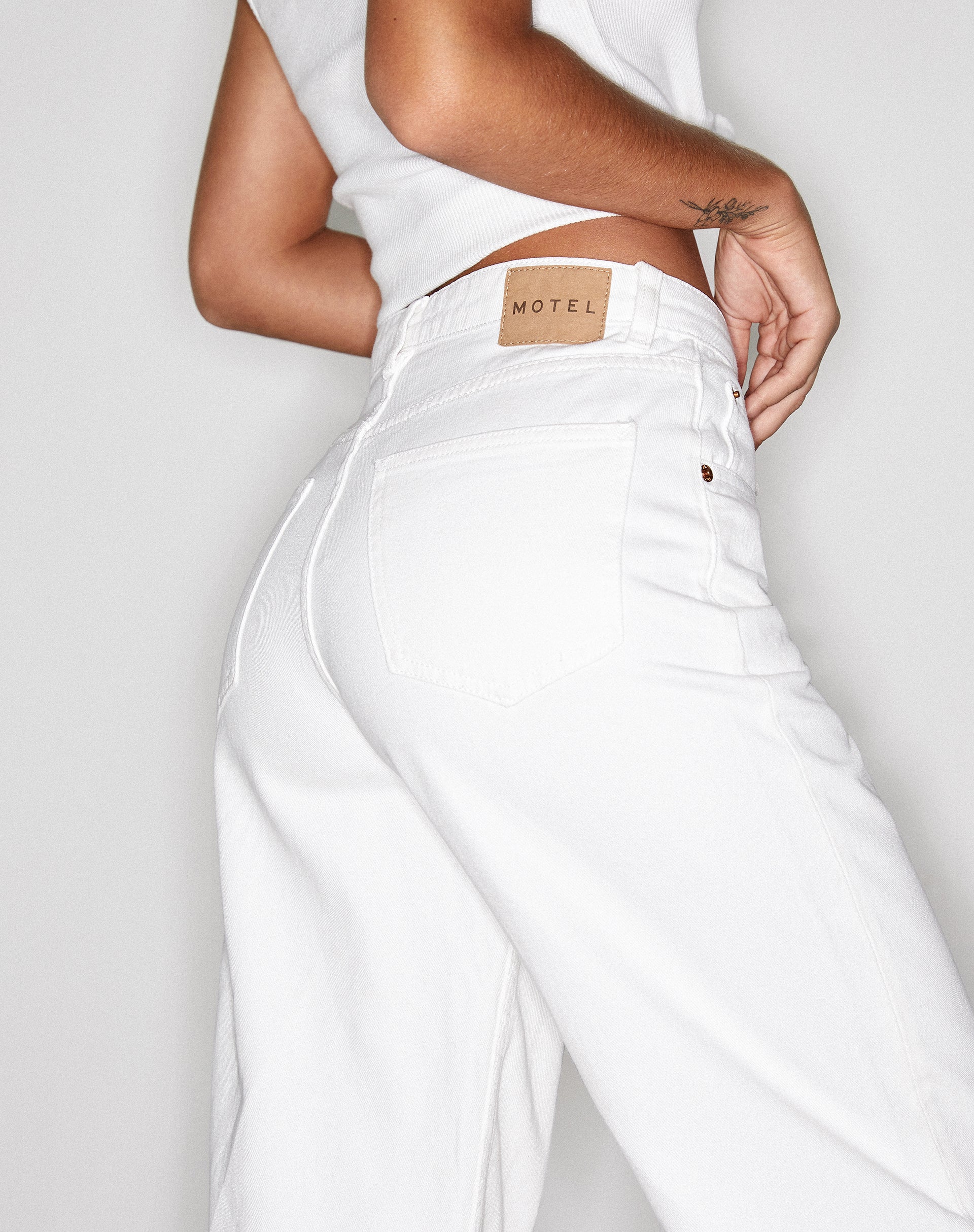 image of Parallel Jeans in White Wash