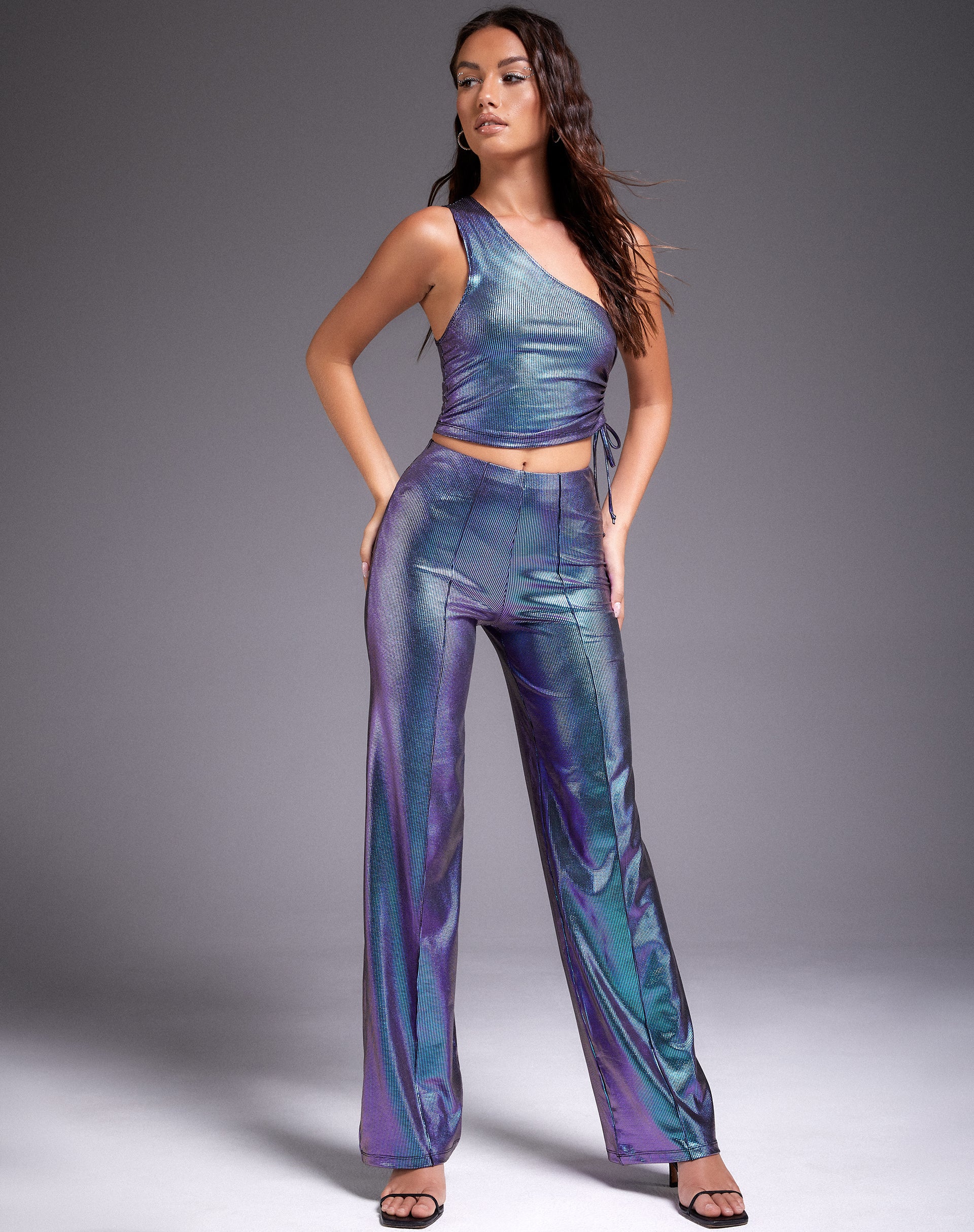 Image of Pista Trouser in Holographic Purple