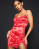 image of Coti Bodycon Dress in Rose Flock Red