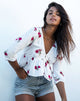 Image of Mosca Plunge Top in Grunge Rose Ivory