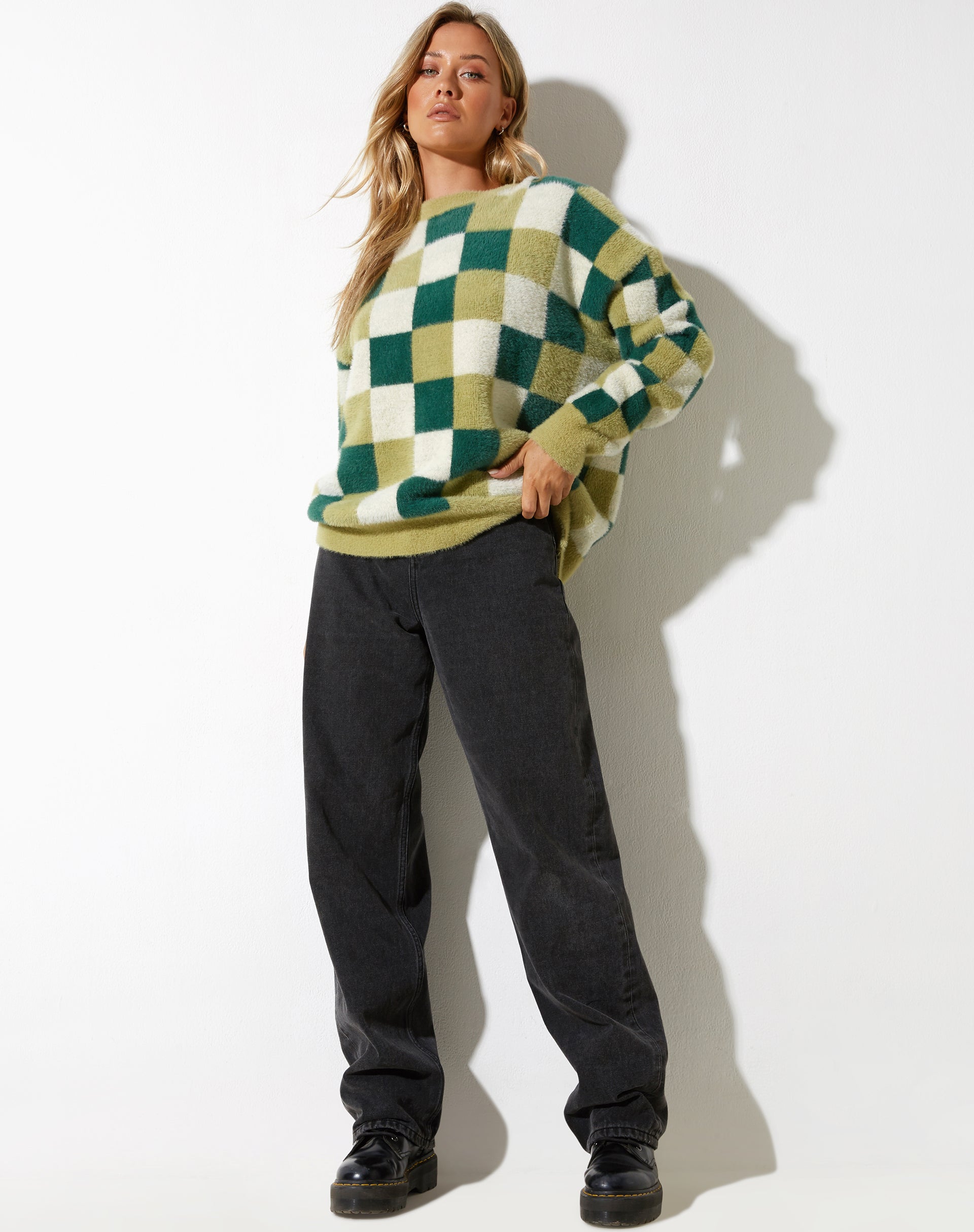 Chequered jumper hotsell