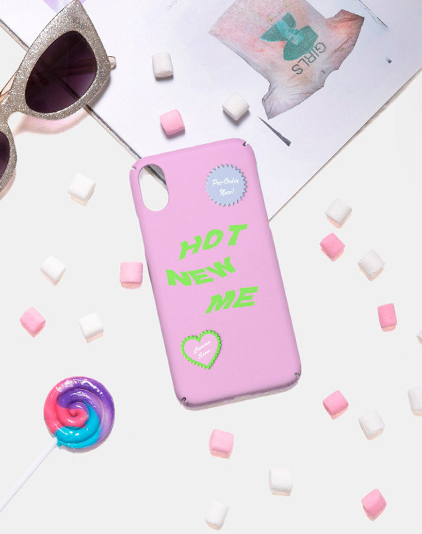 Phone Case in Matte Pink with Hot New Me  X Top Girl