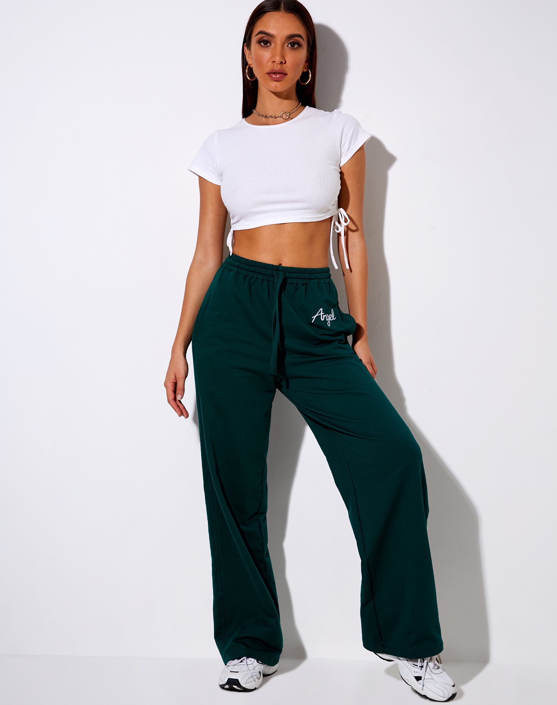 Image of Nattan Jogger in Bottle Green “Angel” Embro