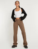 Image of Navida Trouser in Pinstripe Brown