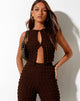 Image of Neno Crop Top in Bubble Jersey Brown