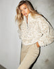 Image of Nero Ring Pull Jacket in Animal White and Cream