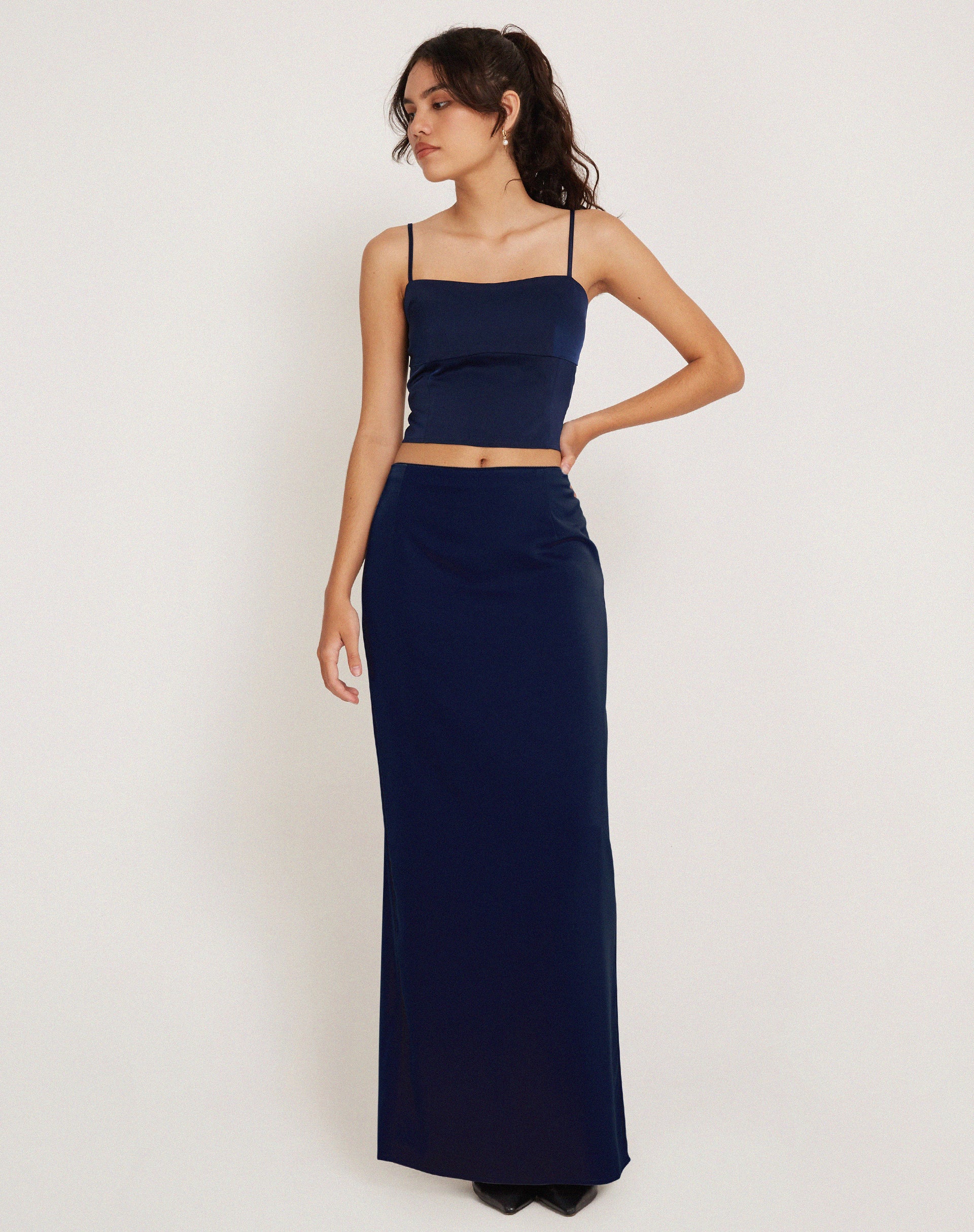Long blue maxi skirt Clearance