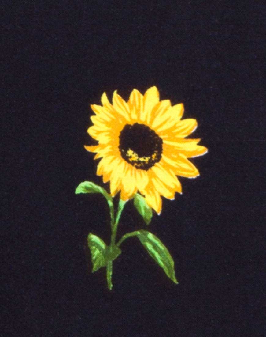 Image of Newlda Crop Top  in Ditsy Sunflower