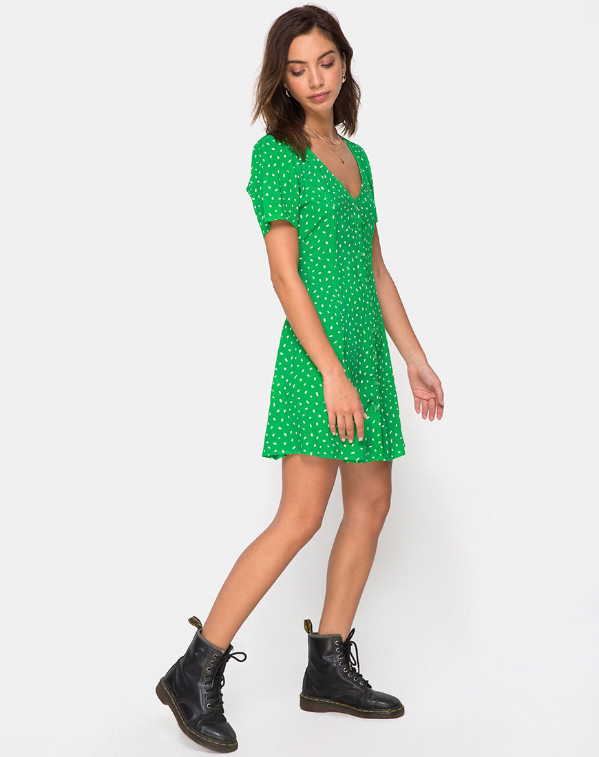 Image of Neyka Dress in Mini Diana Dot Green