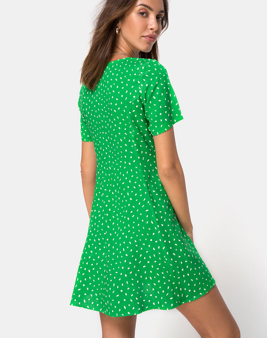 Image of Neyka Dress in Mini Diana Dot Green