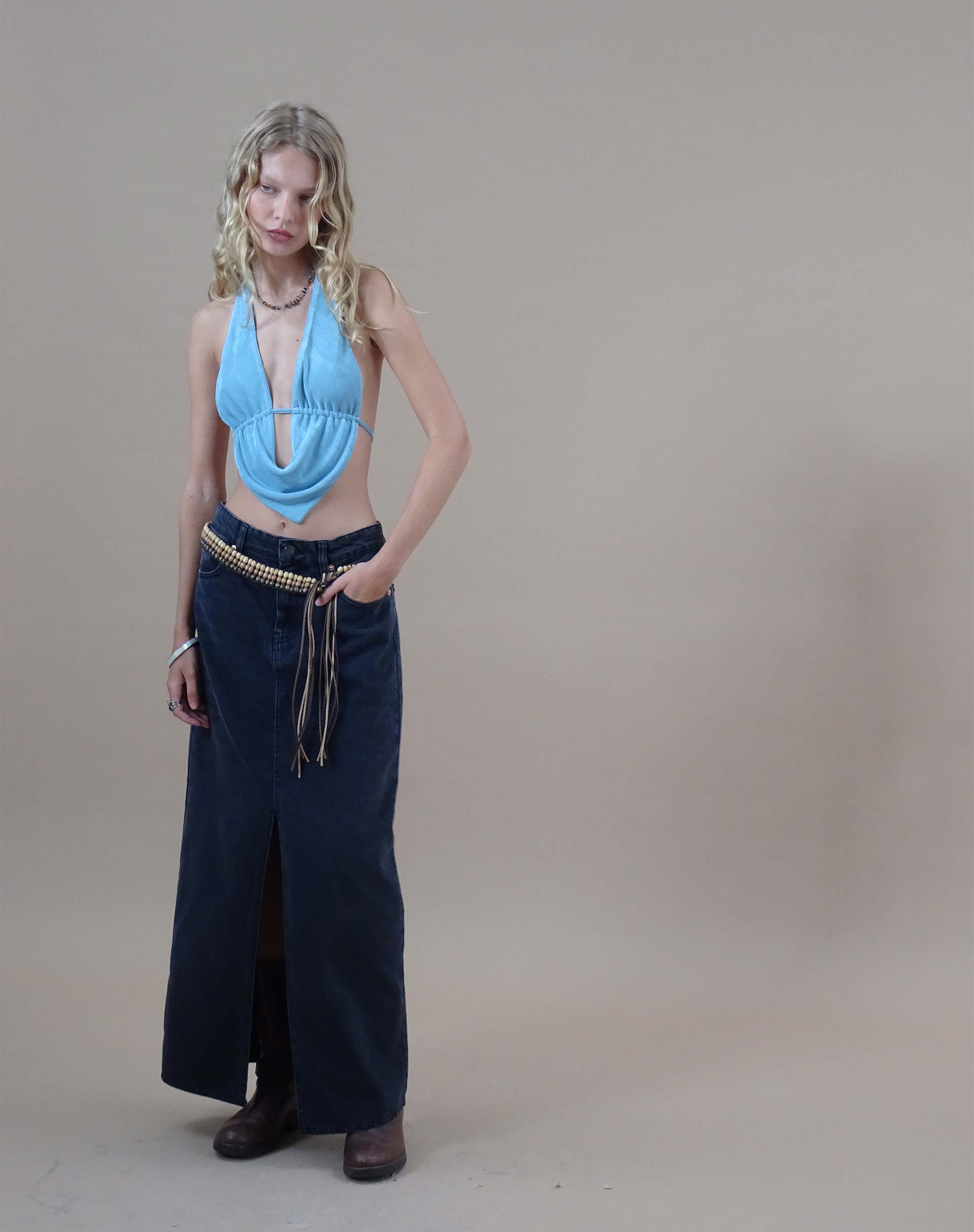 image of Nindita Crop Top in Light Blue