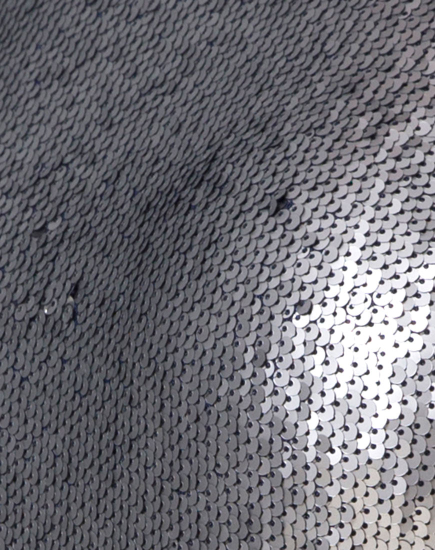Image of Nix Bodice in Fishcale Matte Sequin Silver
