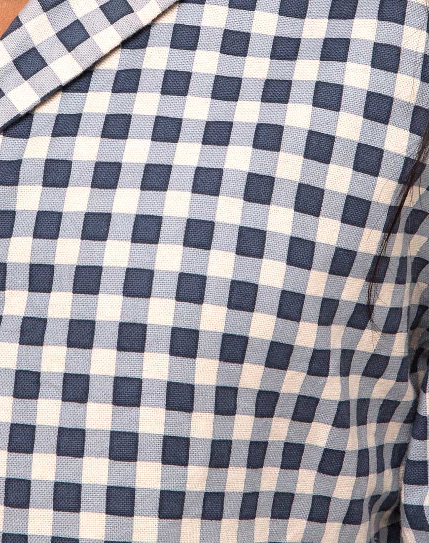 Image of Noly Cropped Blazer in Gingham Cream