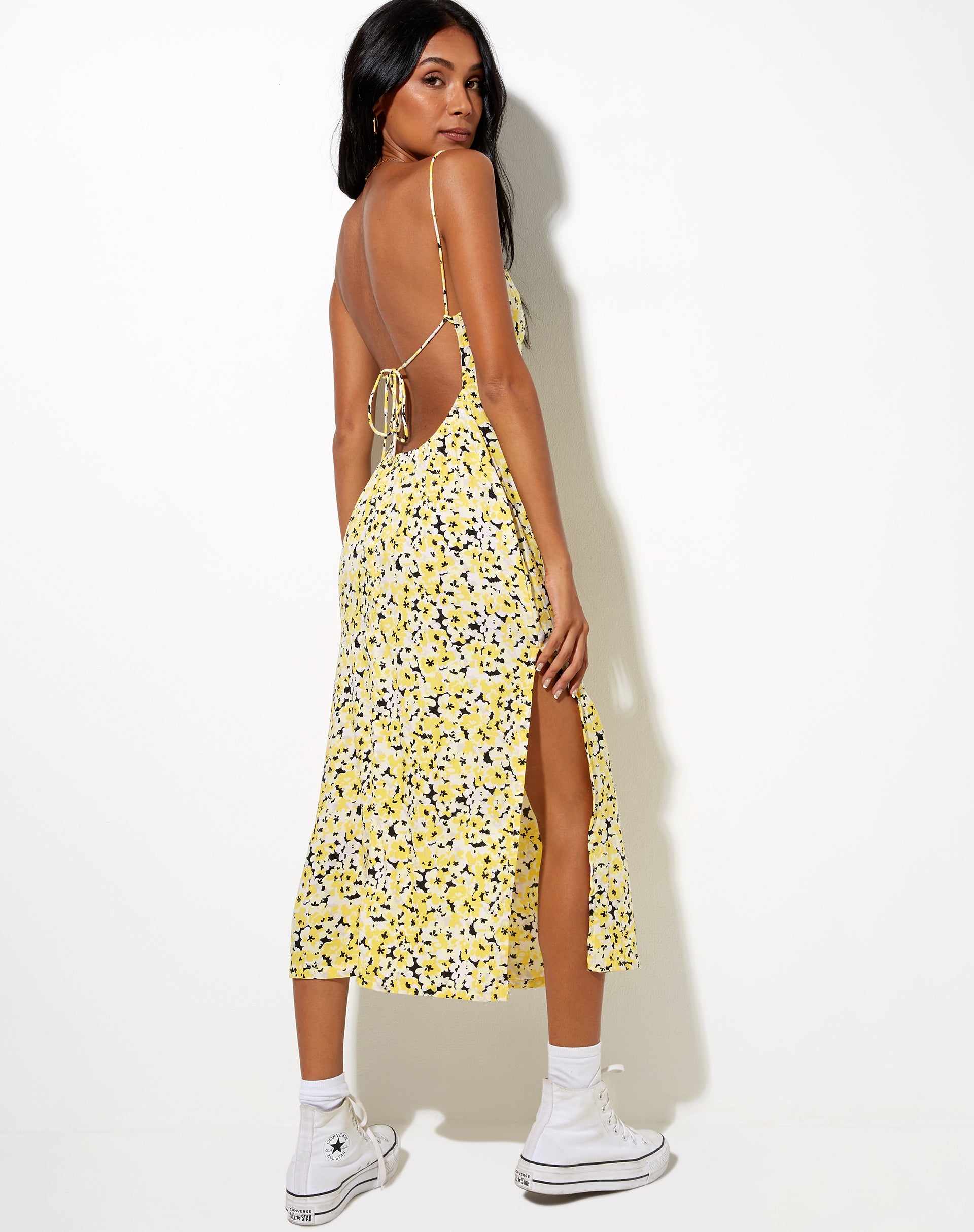 Midi dress and shop converse
