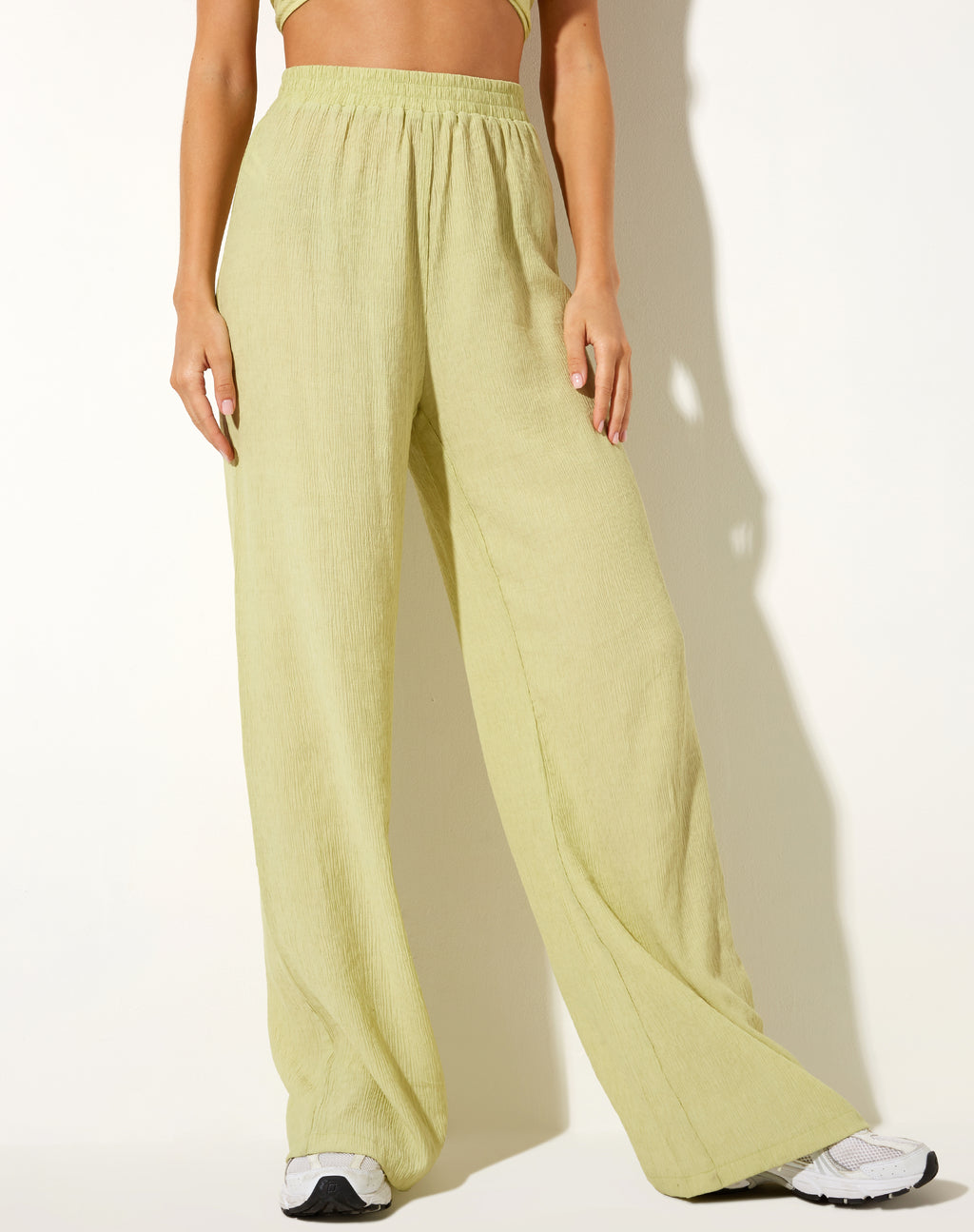 Obeli Trouser in Crinkle Sage