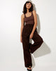 Image of Onfal Wide Leg Trouser in Rami Bitter Chocolate