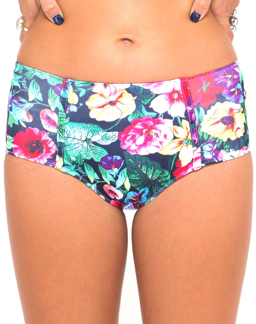 Motel Opal Midi Rise Bikini Bottom in Cottage Garden