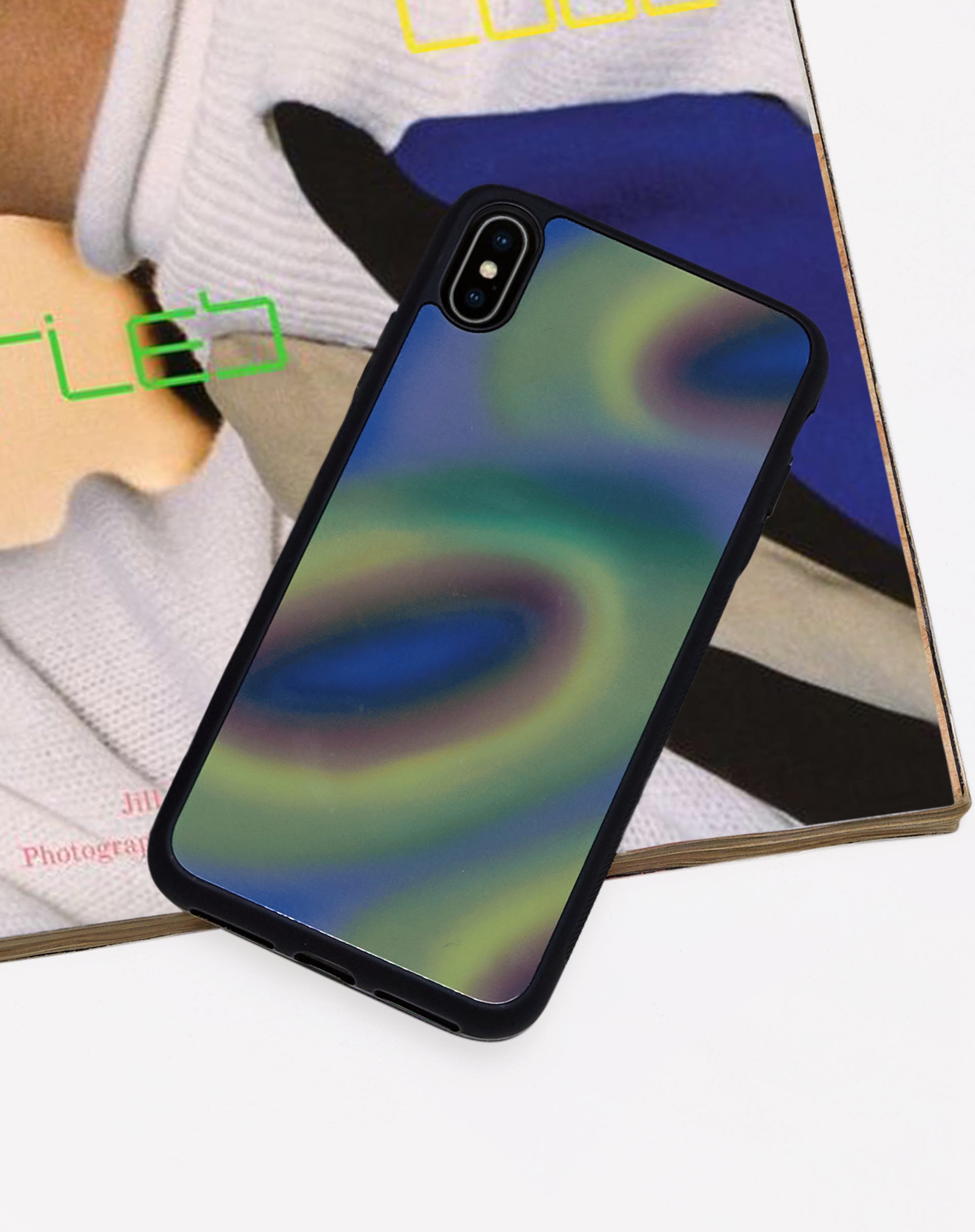 Image of MOTEL X OLIVIA NEILL Iphone Case in Triple Orb Blue and Green