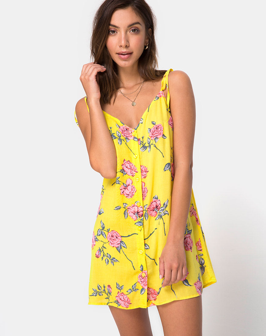 Osla Slip Dress in Candy Rose Yellow