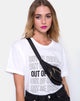 Image of Oversize Basic Tee in Out of Order  White
