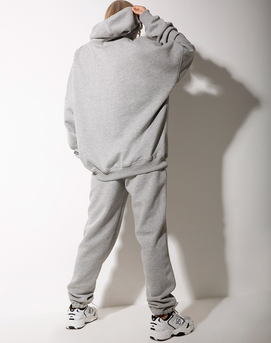 Image of Basta Jogger in Grey Marl with Motel Barcode Embro