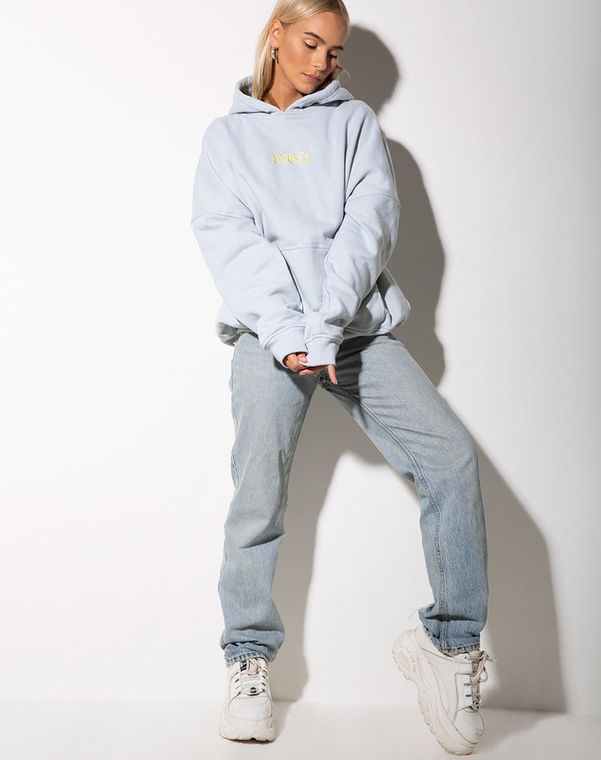 Preach Oversized Multi Logo Hoodie - Sky Blue - 206270-511