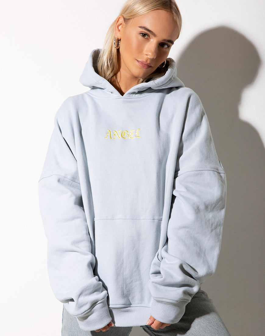 Preach Oversized Multi Logo Hoodie - Sky Blue - 206270-511