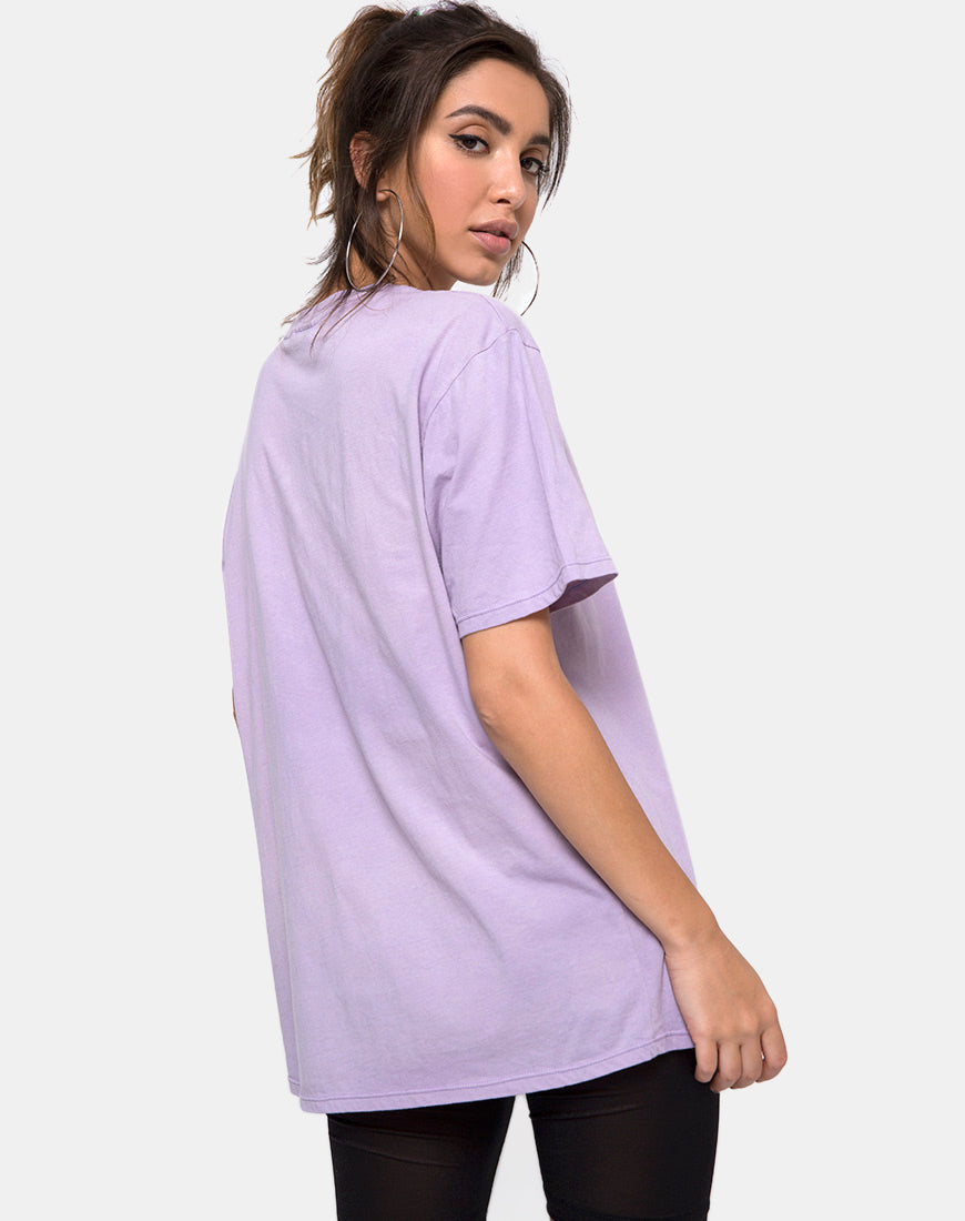 Oversize Basic Tee in Lilac "So Over It"