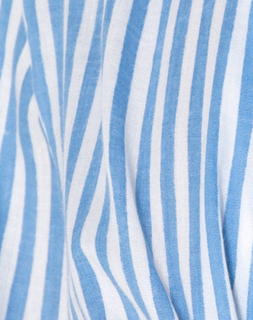 Image of Oxford Shirt in Basic Stripe Blue and White