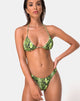 Image of Pami Bikini Top in Slime Lime Snake