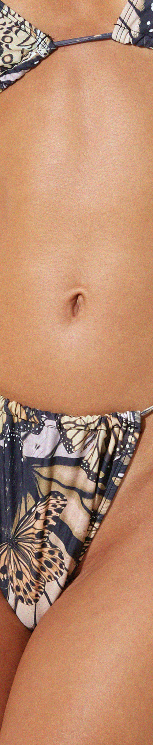 image of Leyna Bikini Bottom in Abstract Butterfly Gold