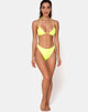 Image of Meeka Bikini Bottom in Coated Lime