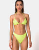 Image of Pami Bikini Top in Coated Lime