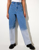 Image of Dip Bleach Parallel Jeans in Super Light Wash