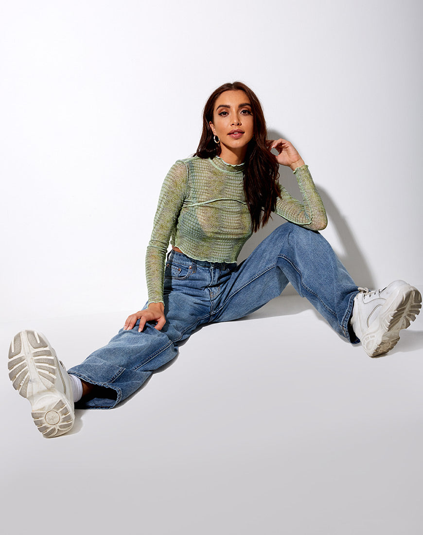 Image of Paria Top in Lime Croc