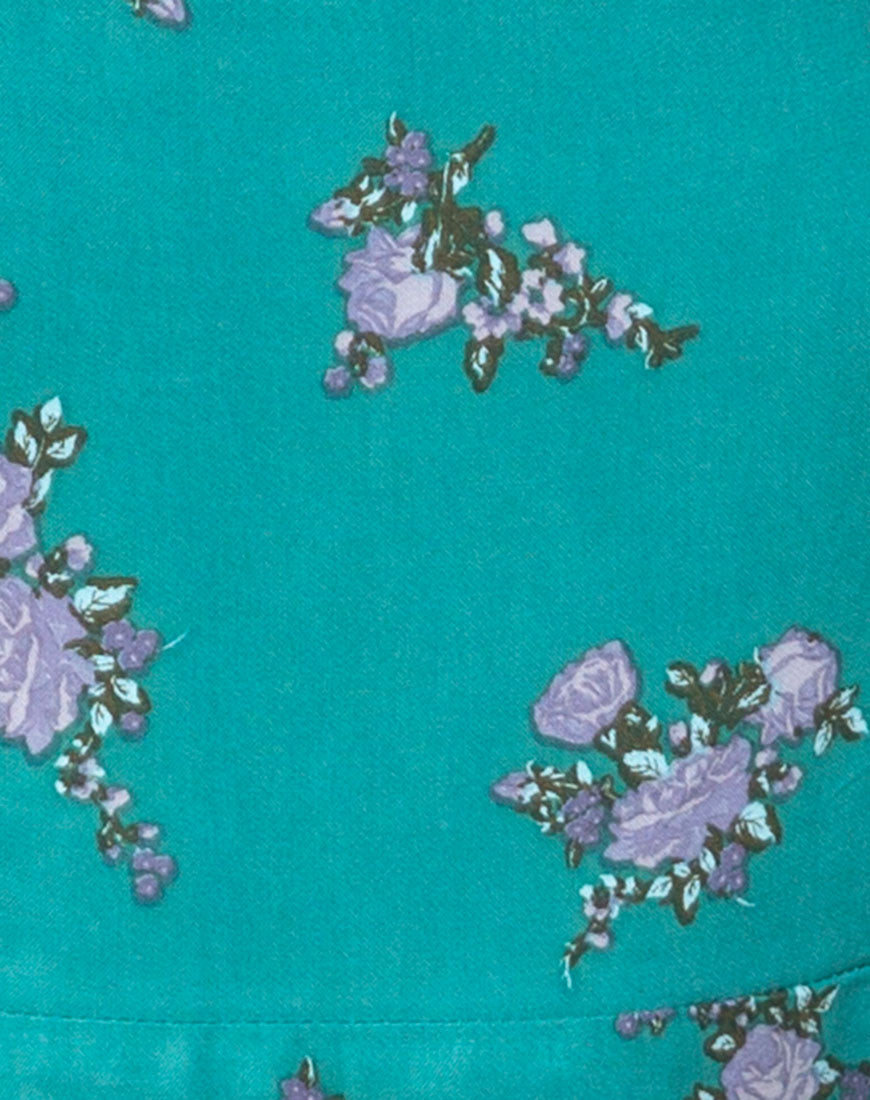 Image of Peky Babydoll Dress in Soi Rose Green